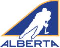hockey alberta logo features skater in silhouette. hockey alberta uses Envoke email marketing to communicate with member organizations in alberta.